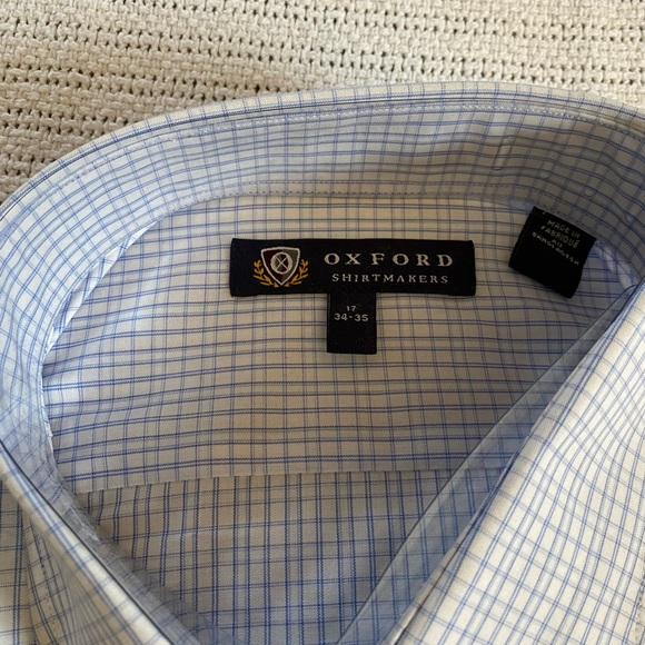 Men’s Button down cotton long sleeve shirt size 17 34/35 sleeve - Picture 2 of 3